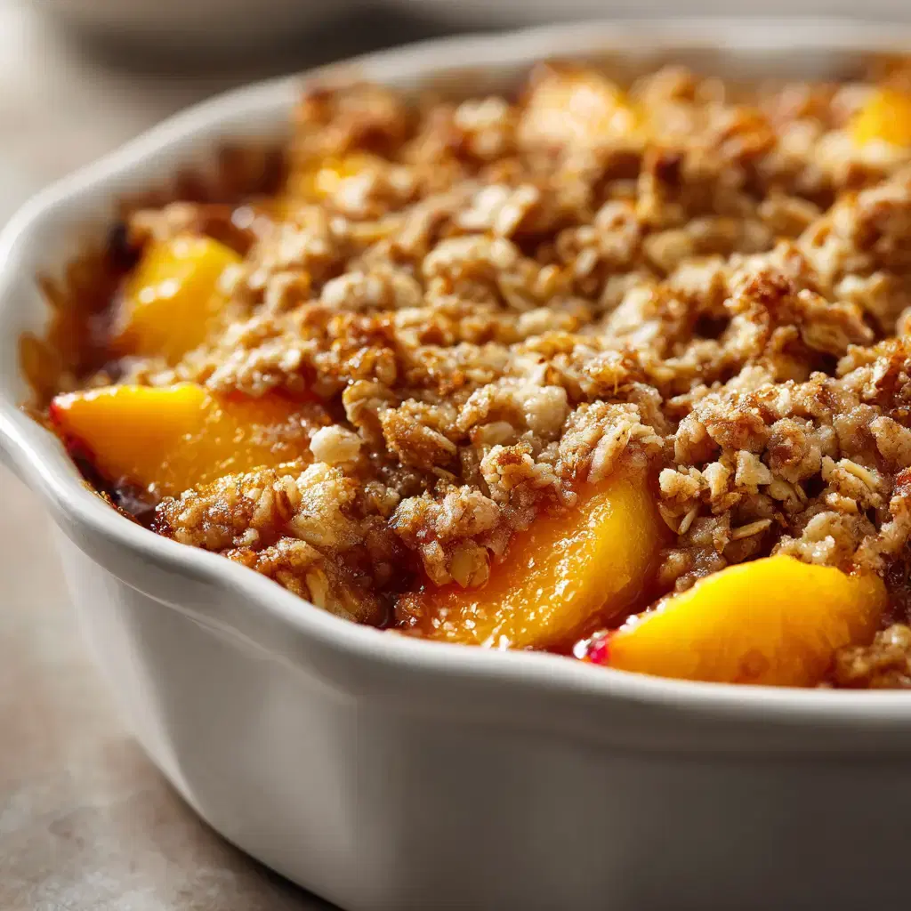 Peach Cobbler with Oatmeal Topping