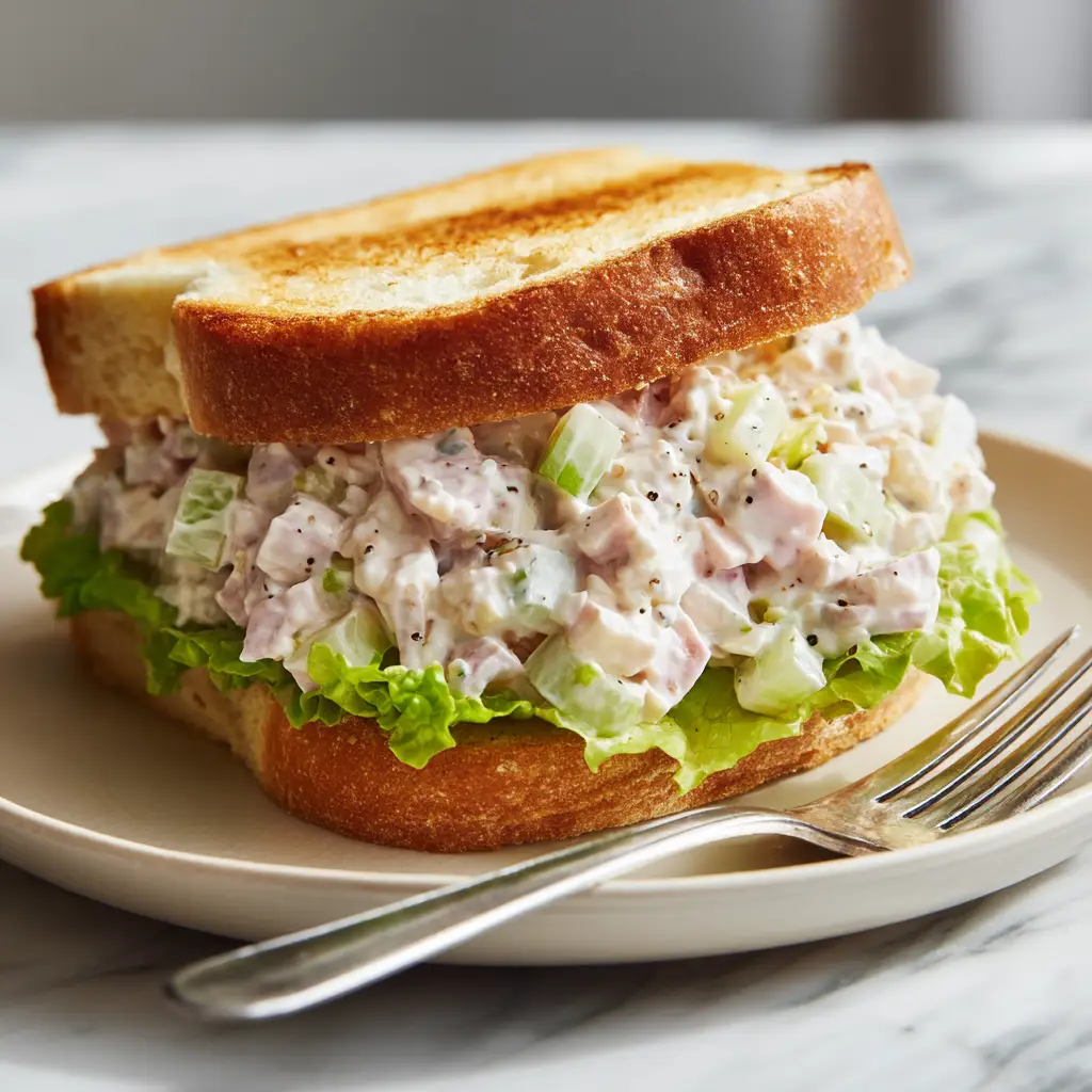 Classic Ham Salad with Pickle Relish and Eggs