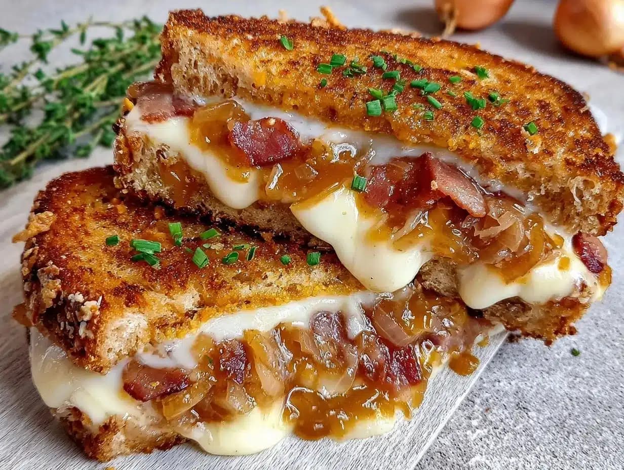 Crispy Bacon Onion Grilled Cheese: A Comforting Upgrade to Your Lunch