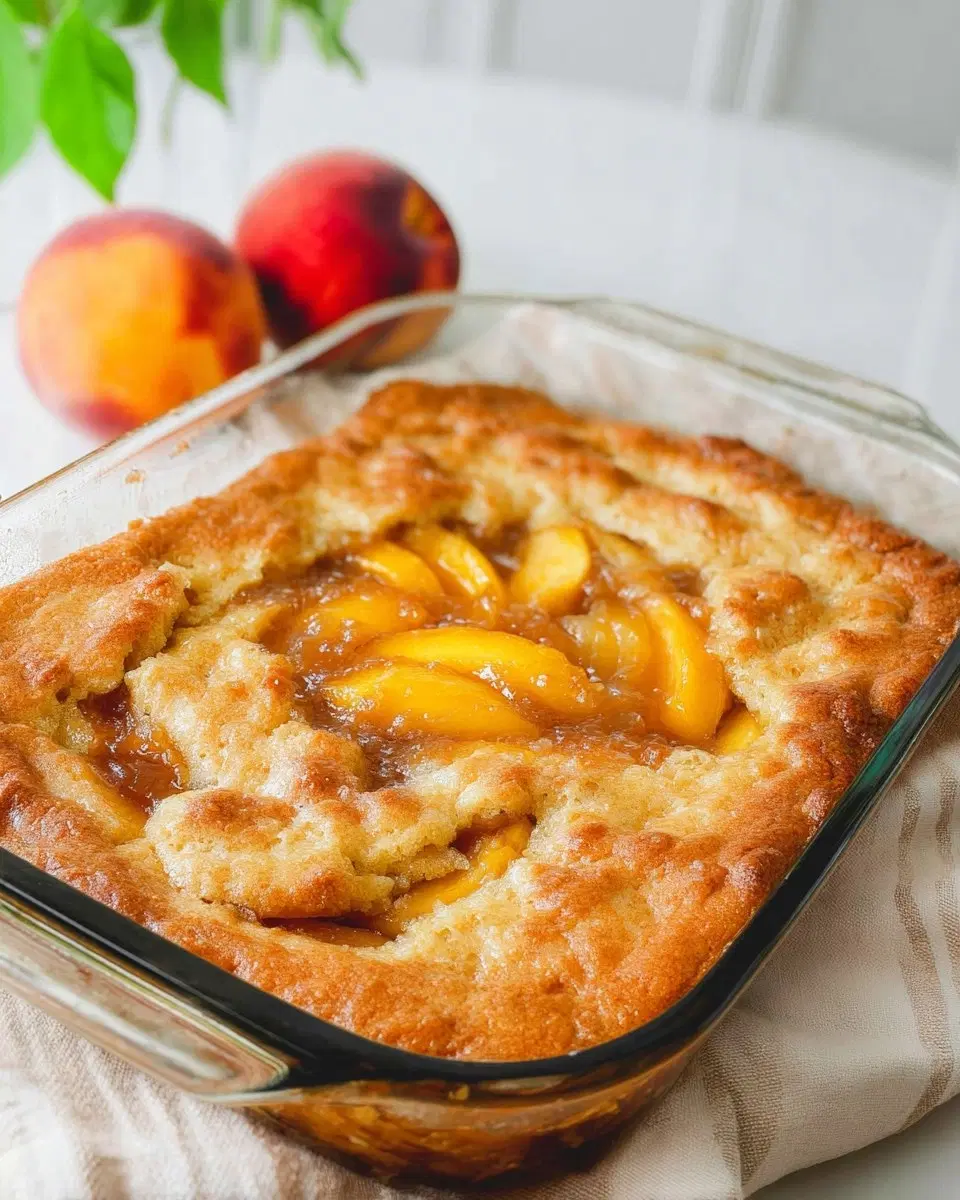 Peach Cobbler: A Comforting Dessert with Buttery Cake Topping