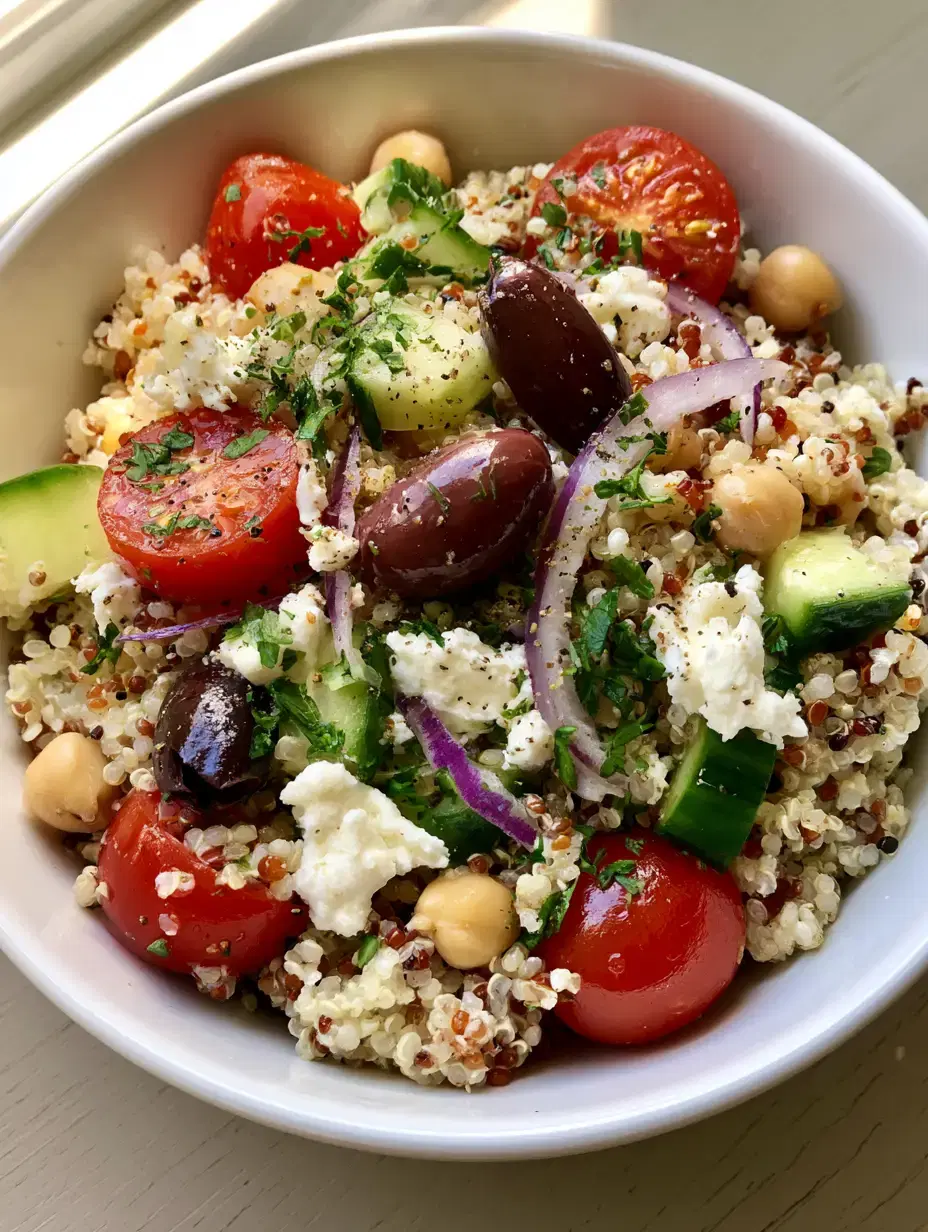 Mediterranean Quinoa Salad with Zesty Lemon Vinaigrette