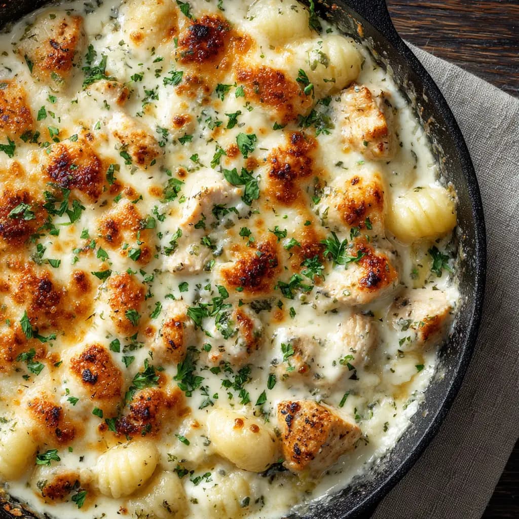 Chicken Alfredo Gnocchi Bake: One-Pan Dinner