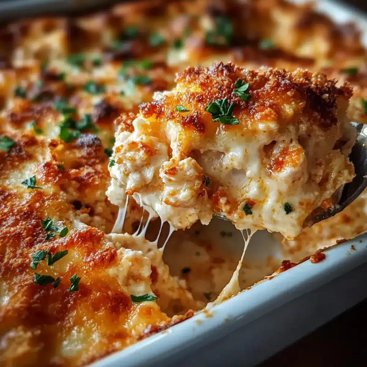 High Protein Chicken Parmesan Casserole: Creamy Layers of Cheesy Comfort