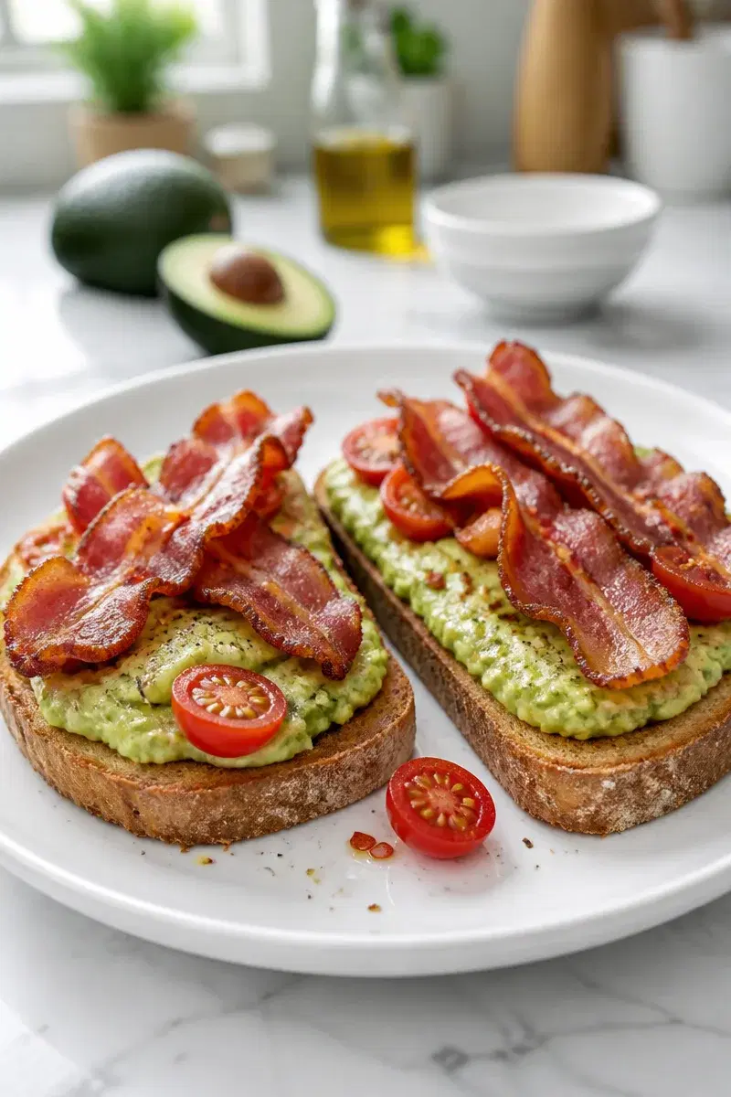 Classic Avocado Bacon Breakfast Toast: A Creamy and Crispy Morning Delight
