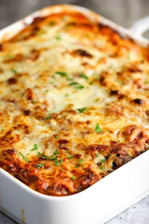 Authentic Eggplant Parmesan with Homemade Marinara and Fresh Mozzarella