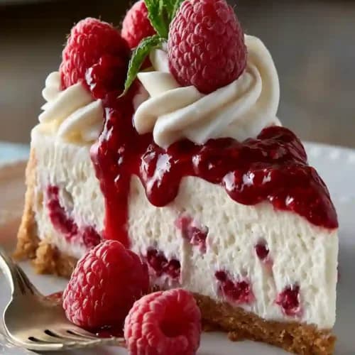 No-Bake White Chocolate Raspberry Icebox Cheesecake: Creamy and Refreshing Dessert