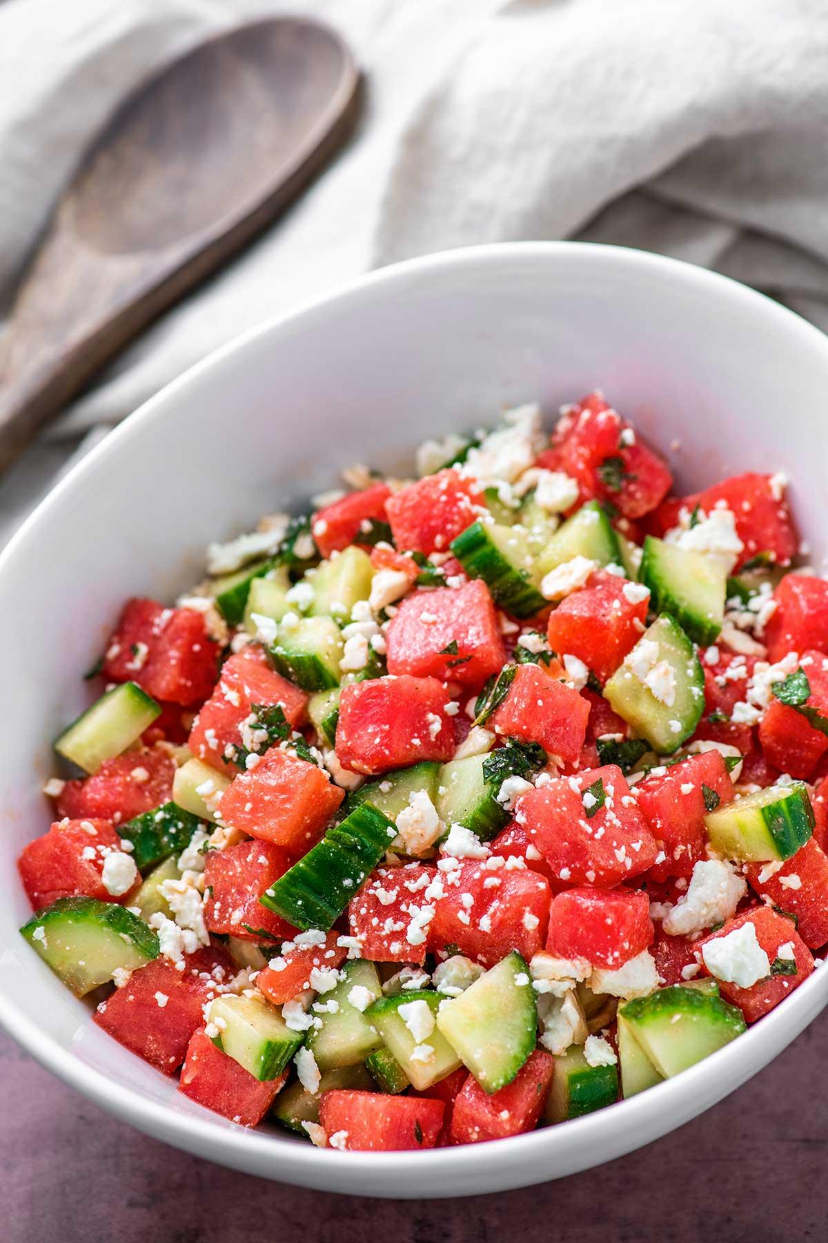 Watermelon Salad with Cucumber and Feta: A Refreshing Summer Side