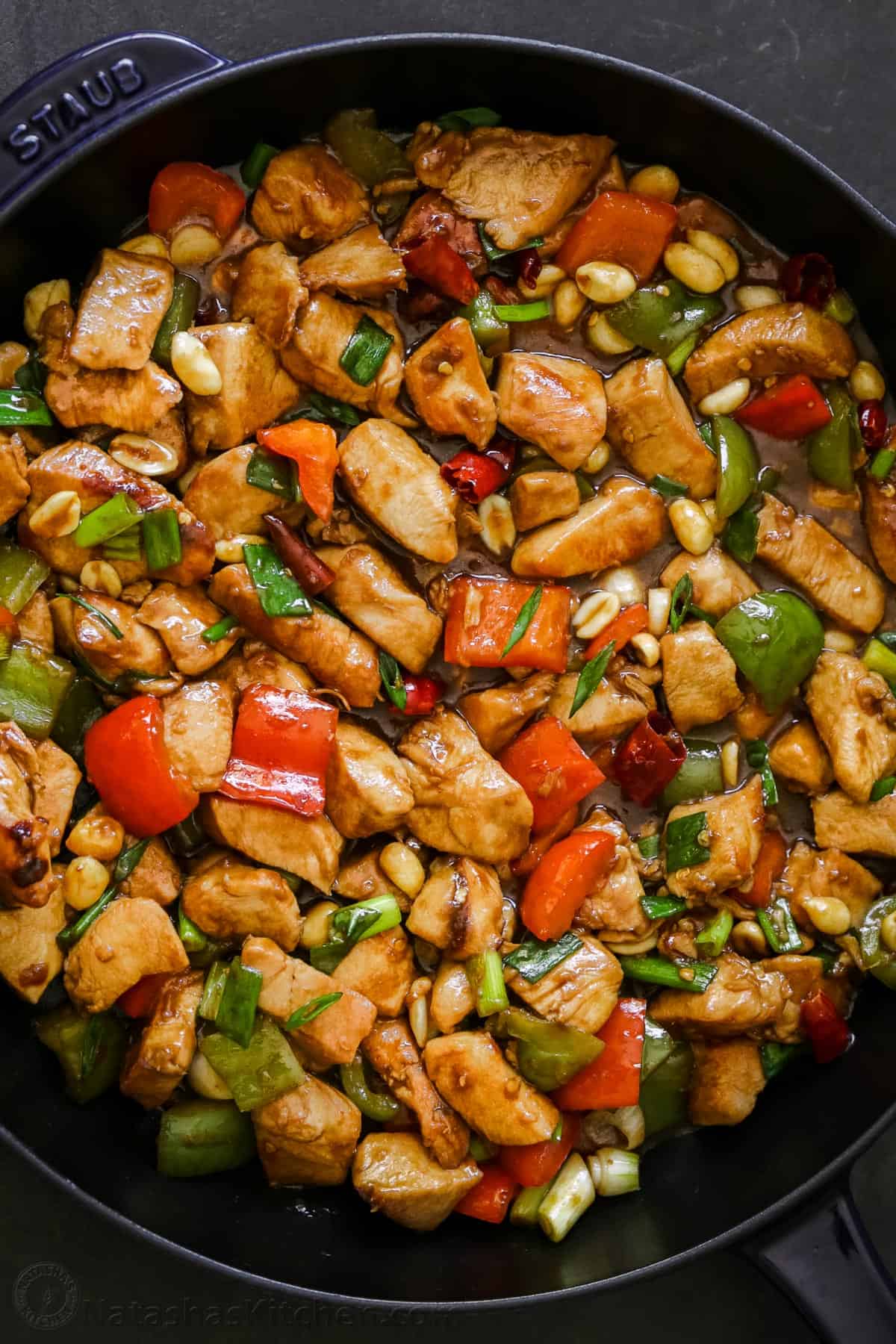 Kung Pao Chicken with Sweet-Sour Sauce and Roasted Peanuts