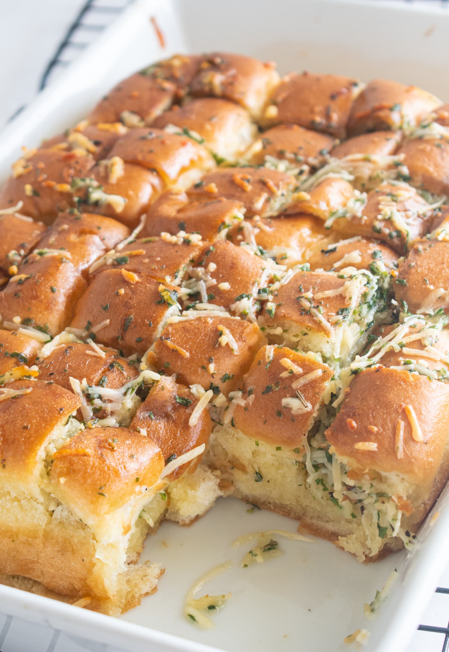 Hawaiian Roll Parmesan Garlic Bread With Sweet Rolls and Garlic Butter