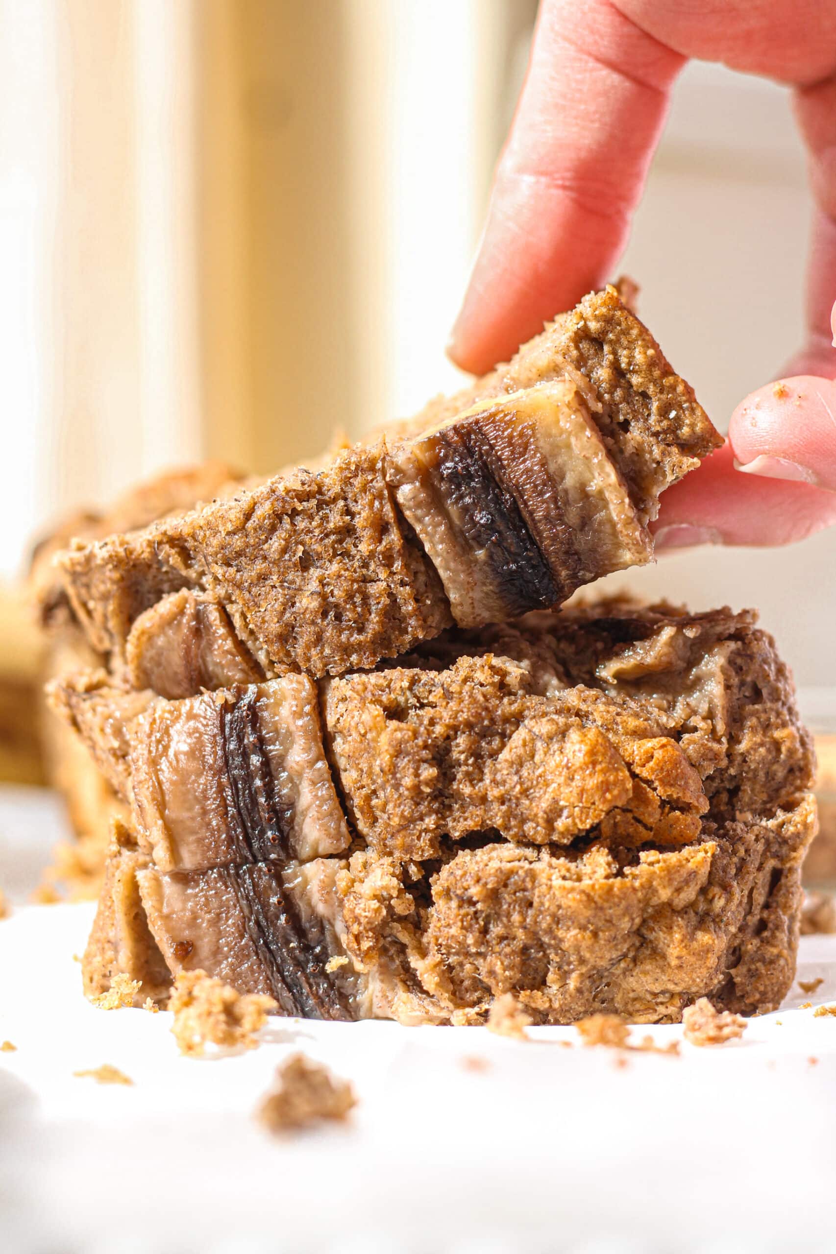 Low Calorie Banana Bread with Maple, Vanilla, and Cinnamon