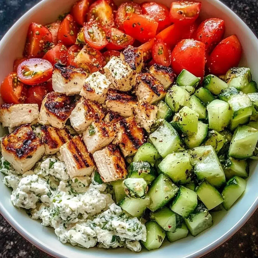Greek Chicken Bowls: A Vibrant Mediterranean Meal with Fresh Ingredients