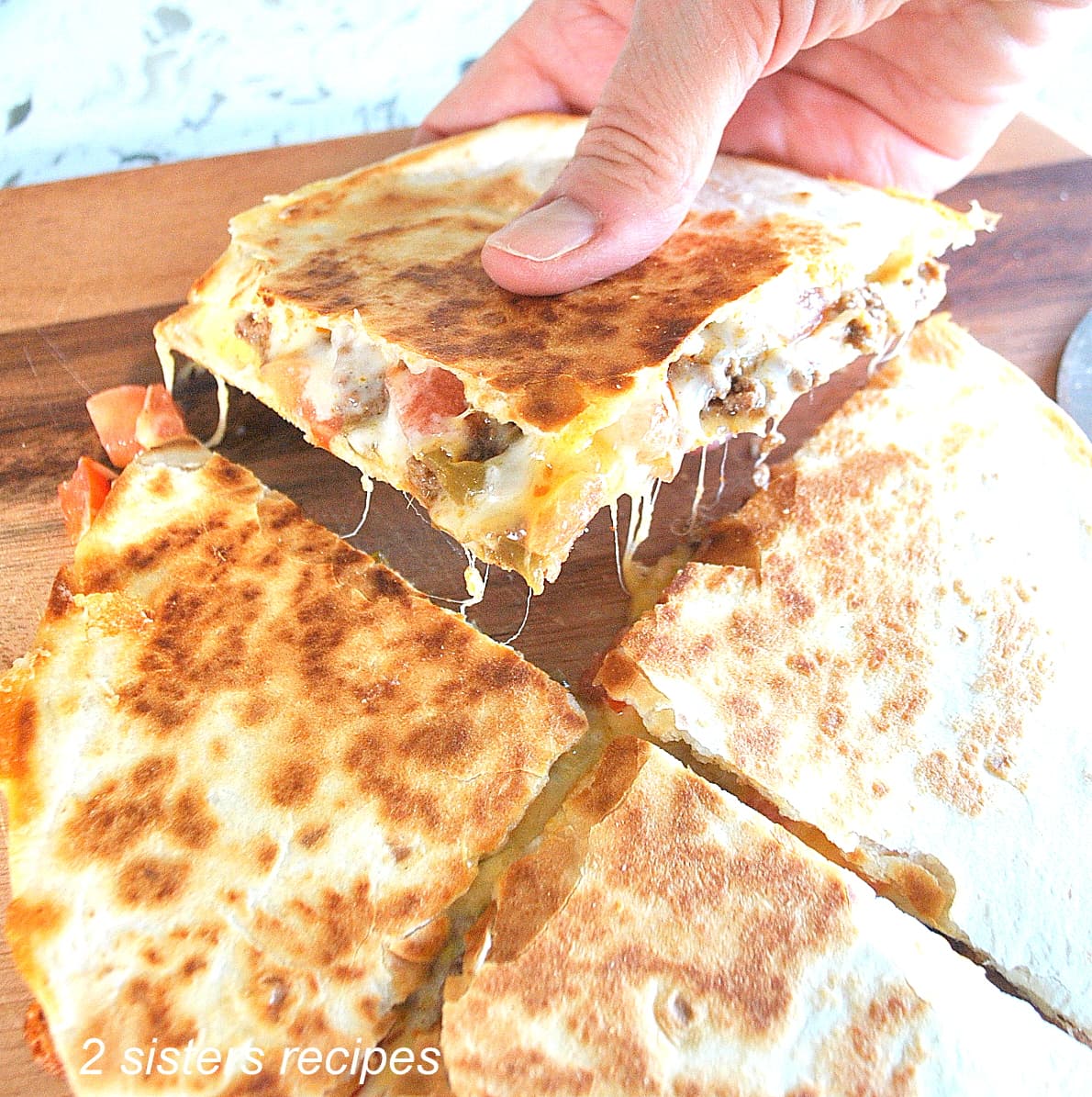 Loaded Beef Quesadillas with Seasoned Beef and Melted Mexican Cheese