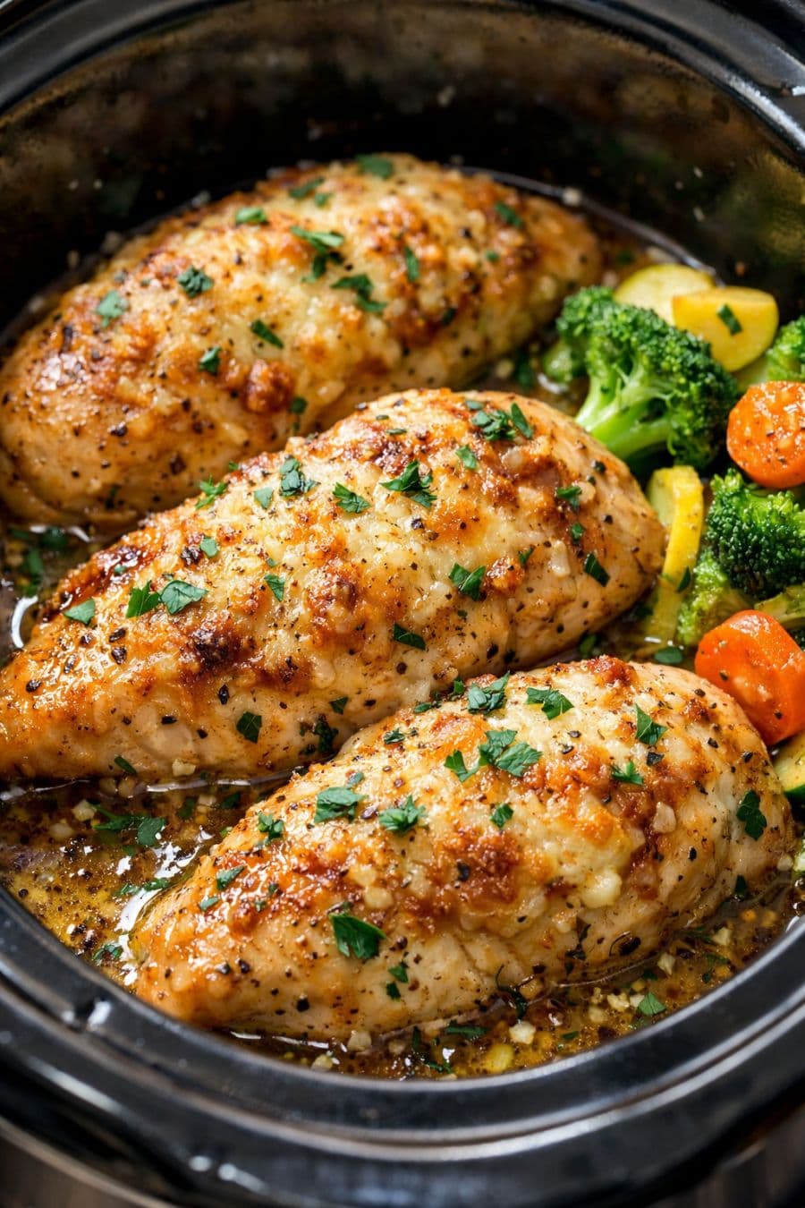 Slow Cooker Italian Chicken With Tangy Parmesan Sauce