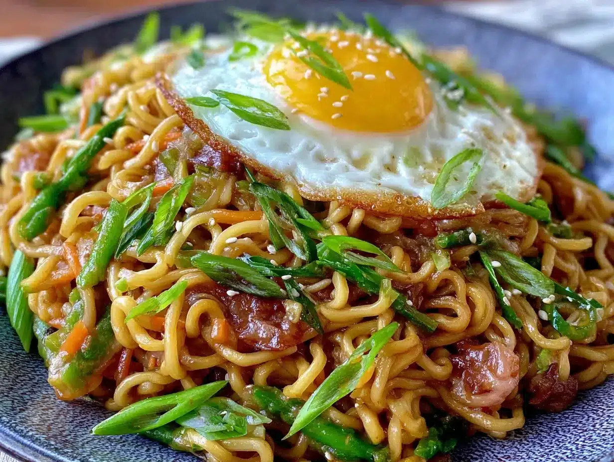 Easy One-Pan Dorm Room Ramen Stir-Fry: Quick Comfort with Crispy Noodles