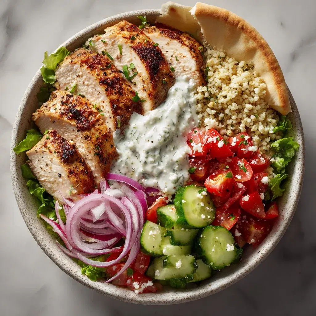Mediterranean Chicken Bowls: Flavorful Fusion with Fresh Veggies and Feta