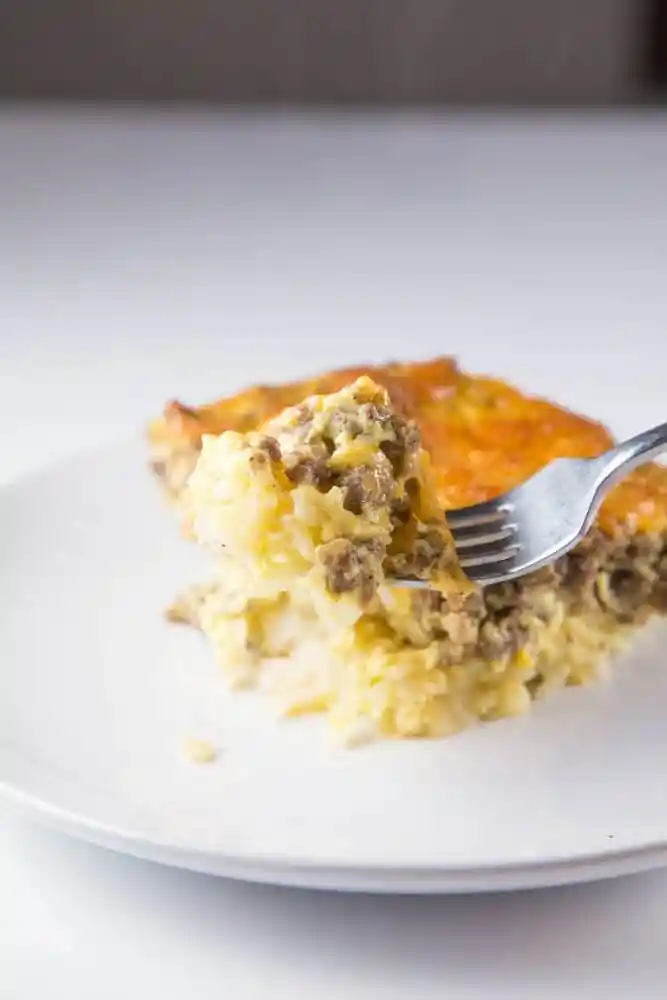 Overnight Cheesy Sausage and Hashbrown Casserole: Simple Holiday Breakfast
