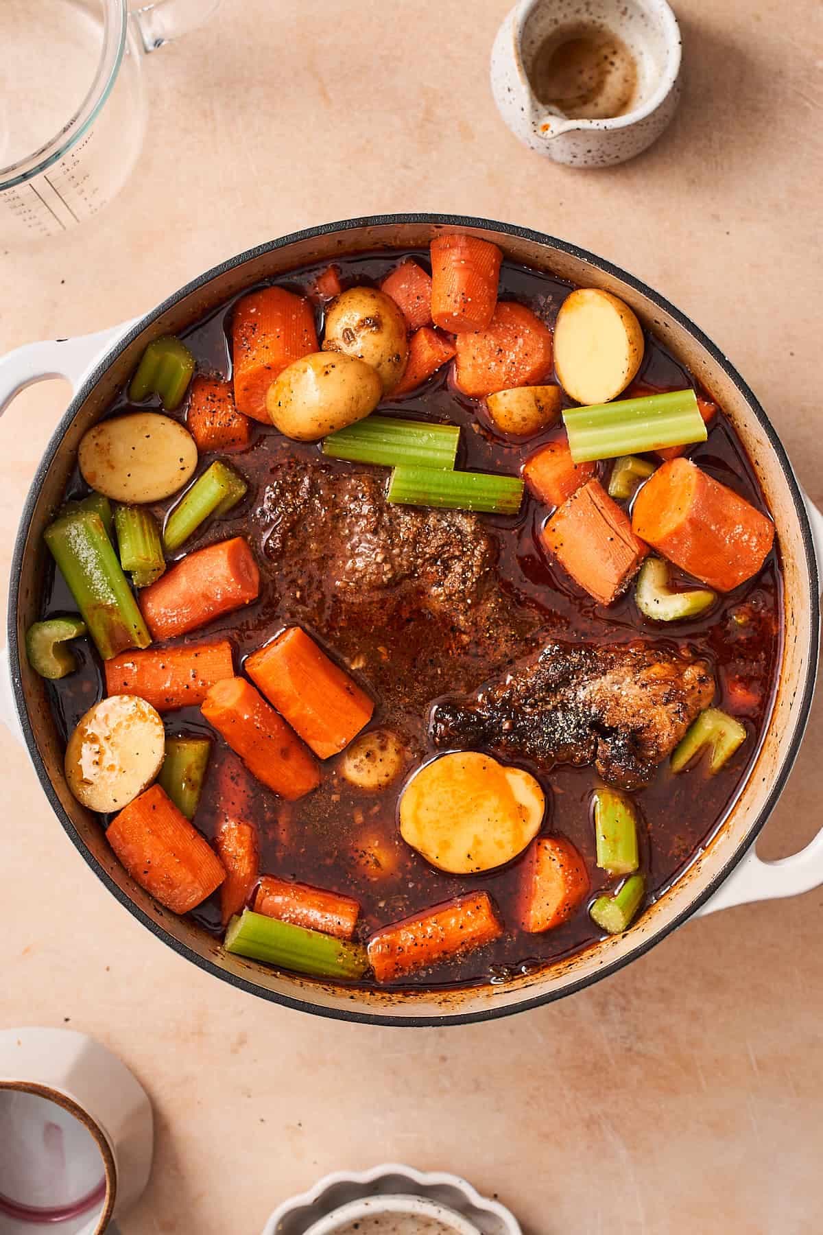 Dutch Oven Red Wine Pot Roast with Fork-Tender Beef and Root Vegetables