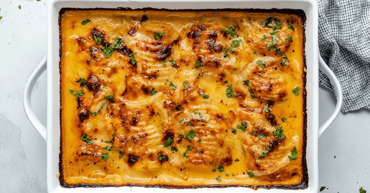 Dad’s Creamy Cheesy Au Gratin Potatoes