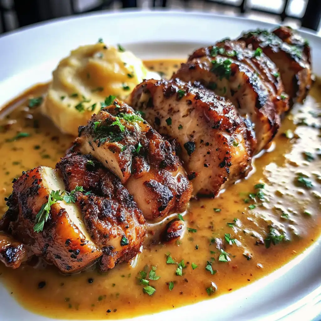 Morton’s Steakhouse Chicken Christopher with Crispy Chicken and Garlic Butter Sauce