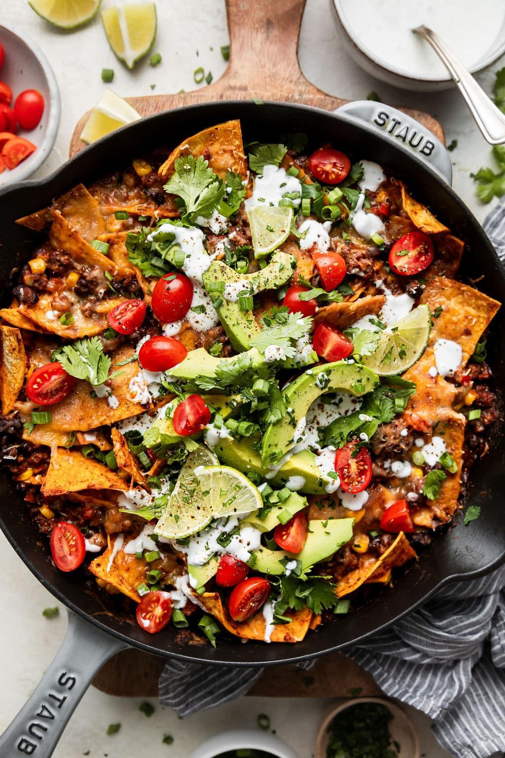 Easy Ground Beef Skillet Enchiladas
