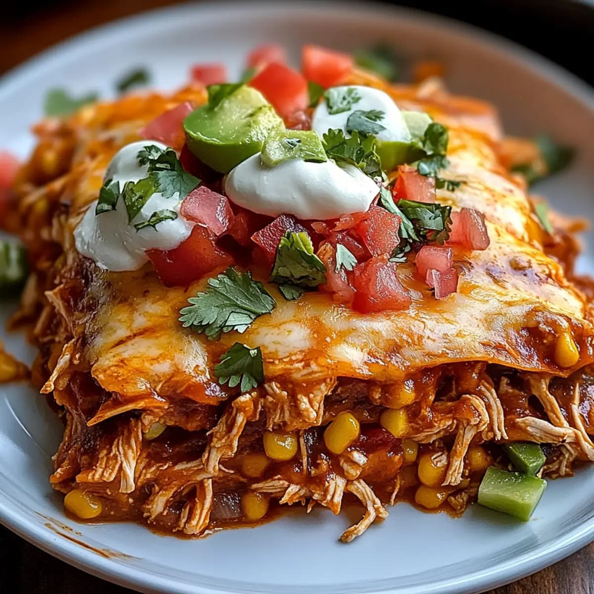 Shredded Chicken Enchilada Casserole: Comfort in Every Bite