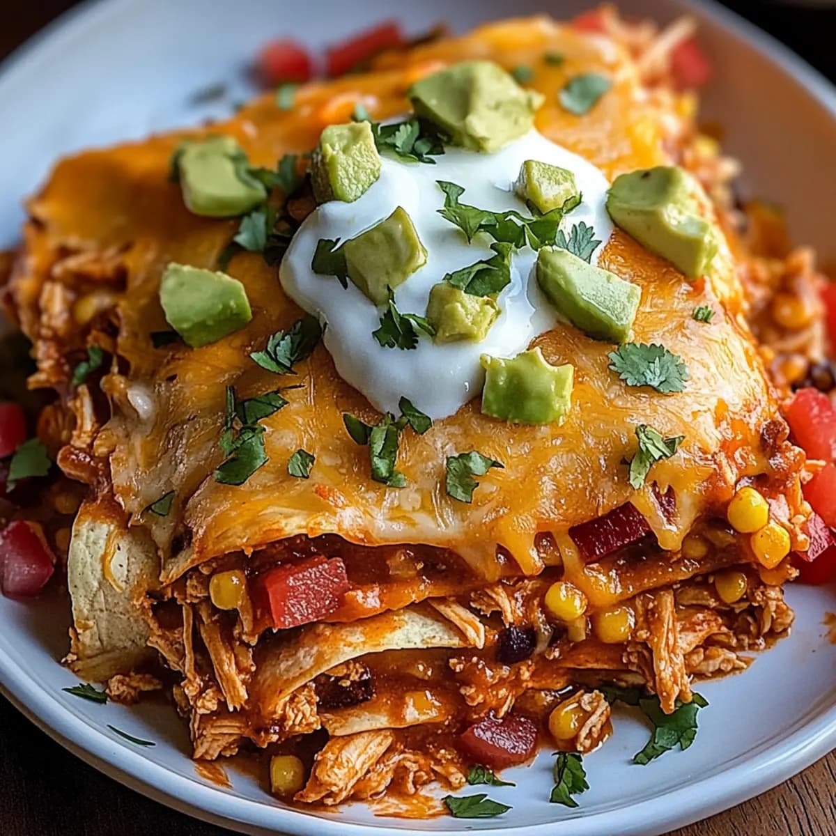 Shredded Chicken Enchilada Casserole: Comfort in Every Bite