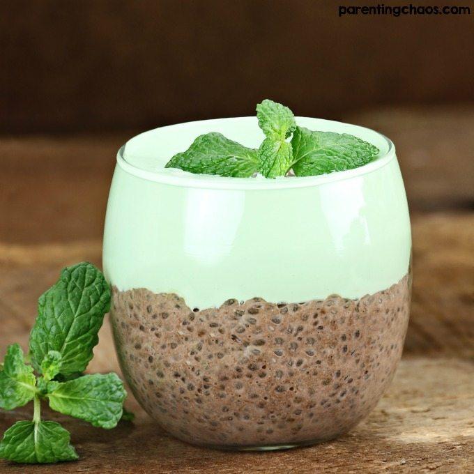 Mint Chocolate Chia Seed Pudding