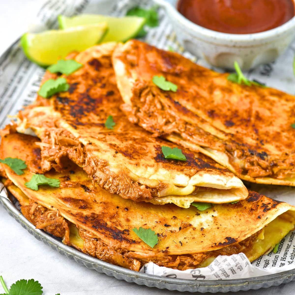 Chicken Birria Tacos: Hearty Gluten-Free Delights with Spicy Sauce