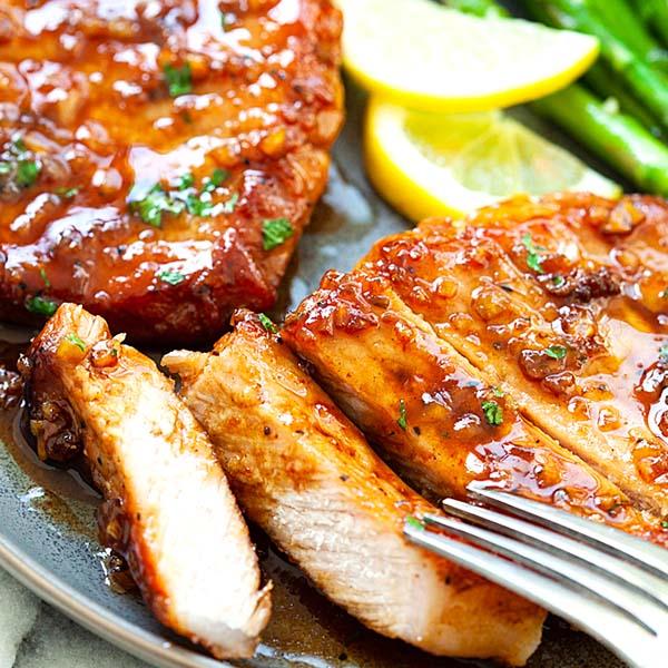 Honey Garlic Boneless Pork Chops