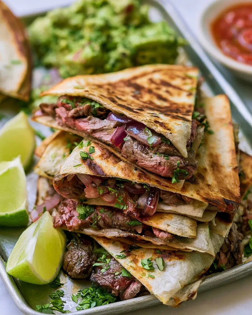 Grilled Skirt Steak Quesadillas: Juicy Steak with Zesty Marinade and Melted Cheese