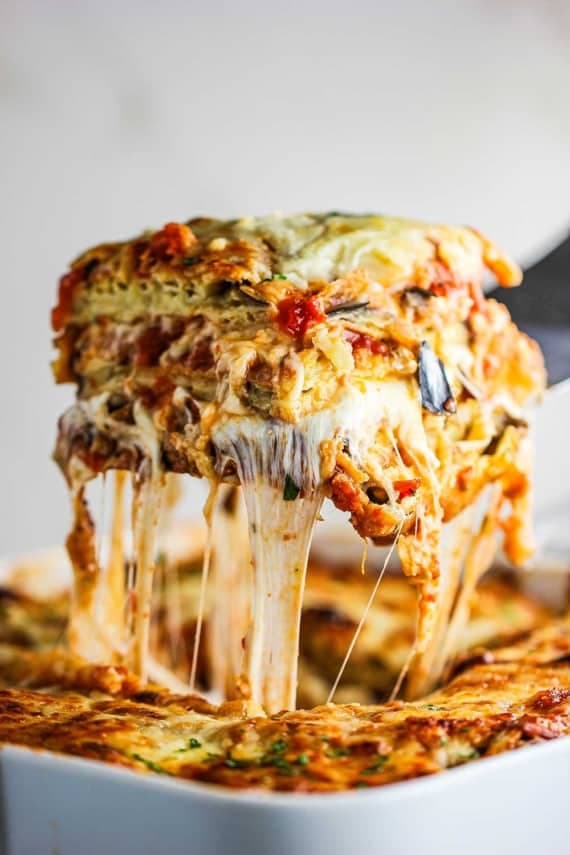 Authentic Eggplant Parmesan with Homemade Marinara and Fresh Mozzarella