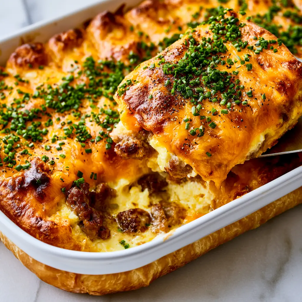 Buttery Crescent Roll Sausage Casserole: A Satisfying Team Breakfast Dish