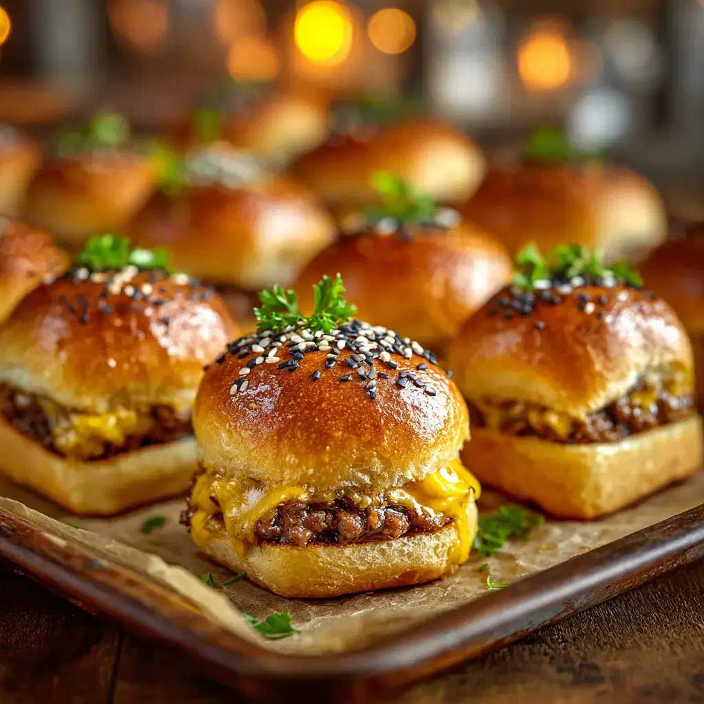Hawaiian Roll Cheeseburger Sliders