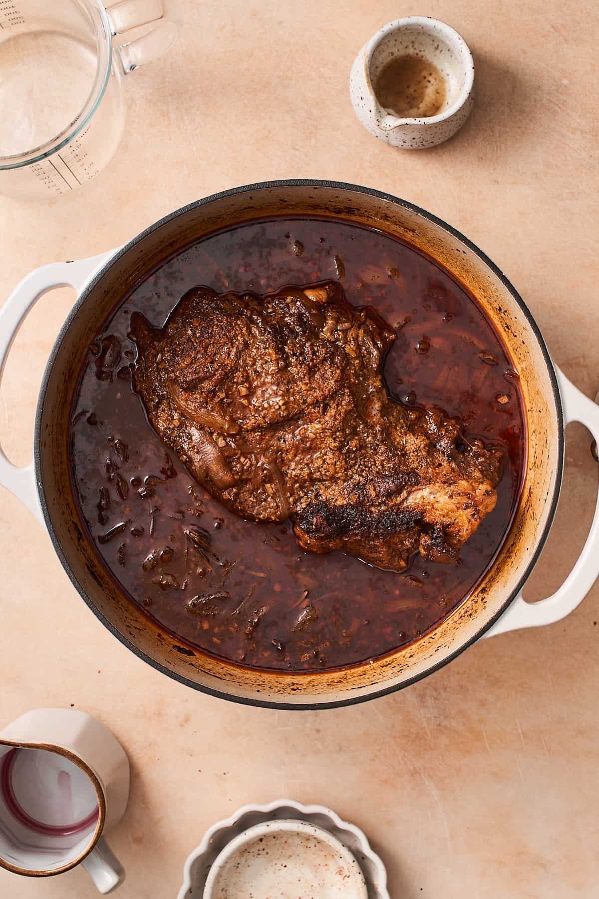 Dutch Oven Red Wine Pot Roast with Fork-Tender Beef and Root Vegetables