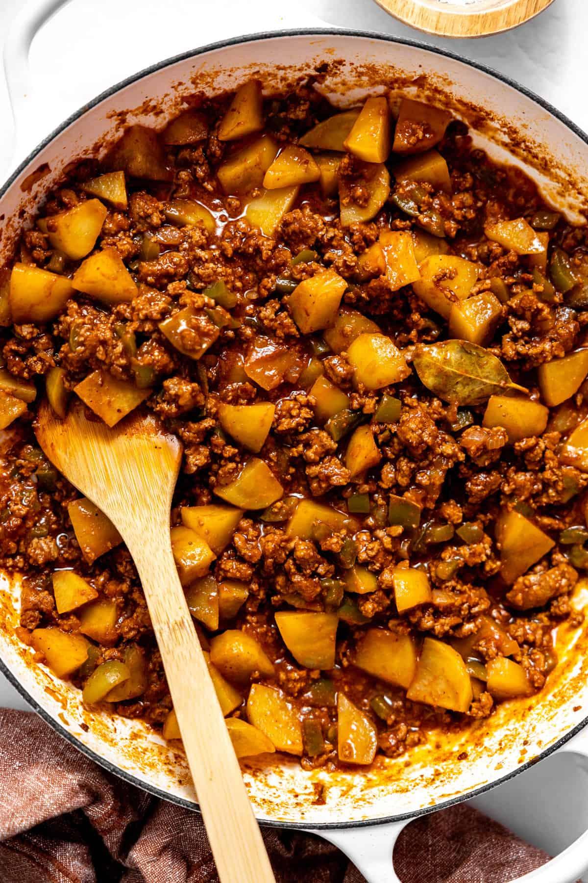 Mexican Picadillo: A Comforting Beef and Potato Dish in Tomato Sauce