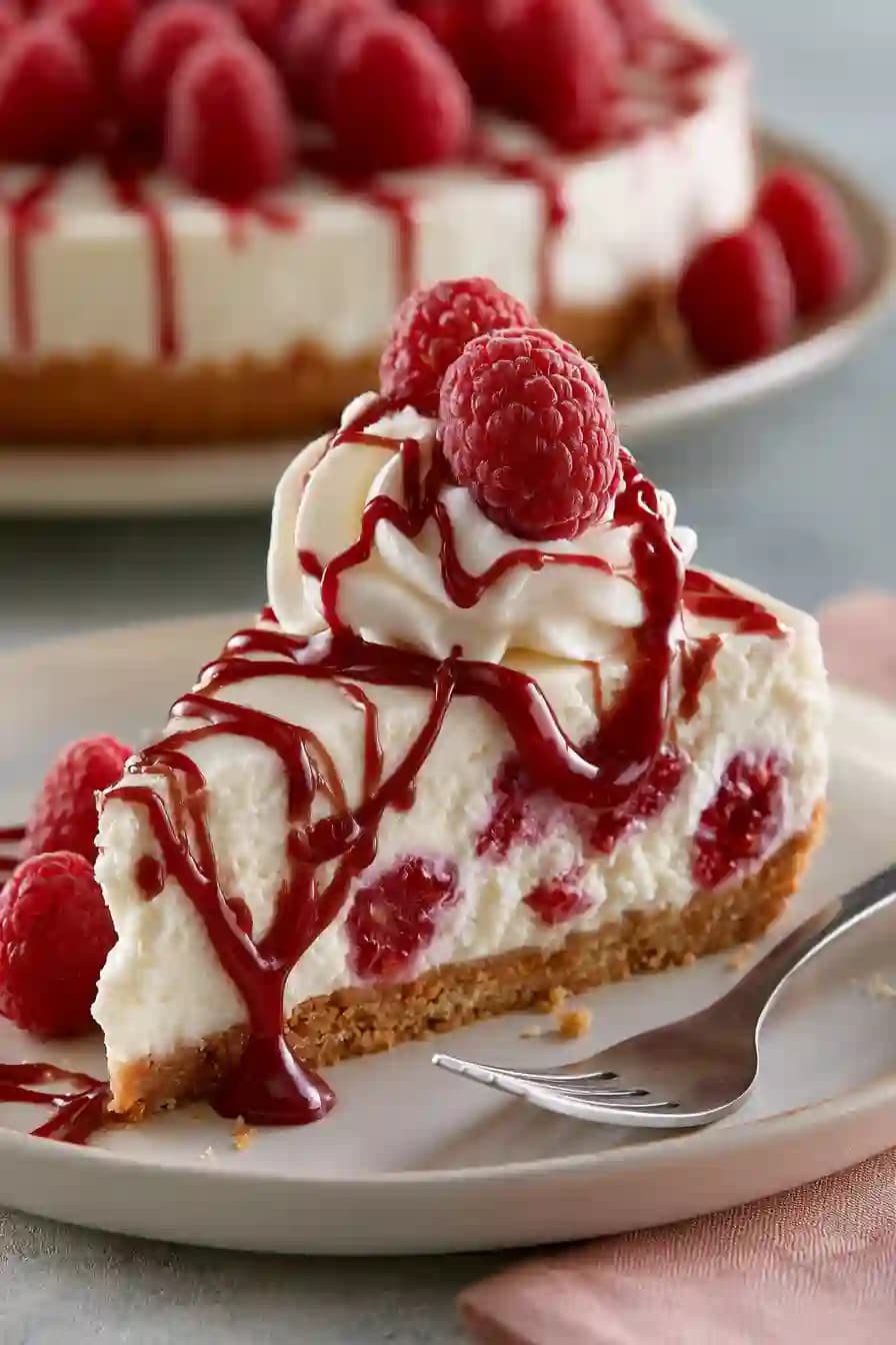 No-Bake White Chocolate Raspberry Icebox Cheesecake: Creamy and Refreshing Dessert