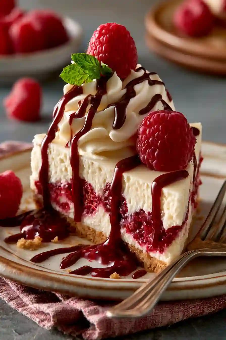 No-Bake White Chocolate Raspberry Icebox Cheesecake: Creamy and Refreshing Dessert