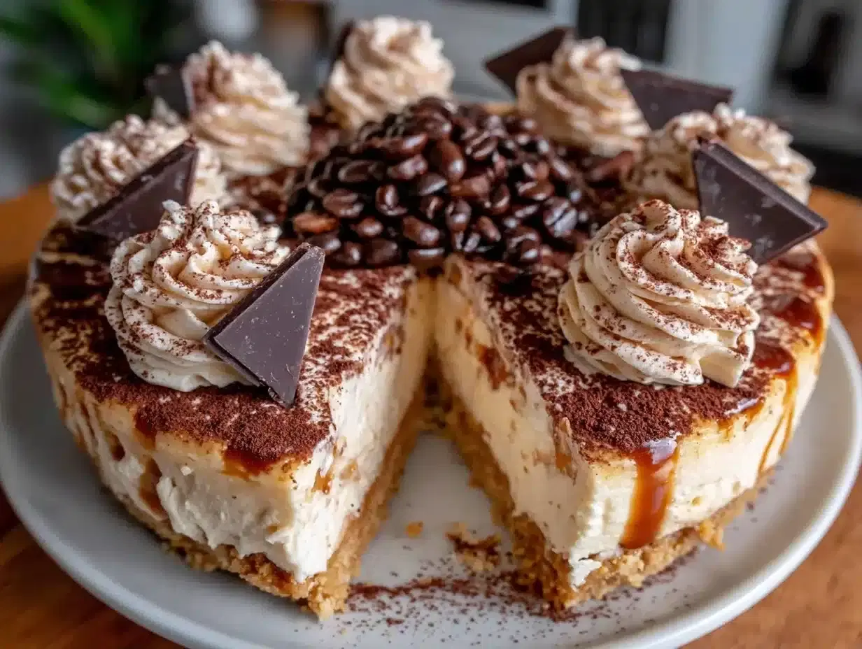 Easy Tiramisu Cold Brew Cheesecake: A No-Bake Italian Delight