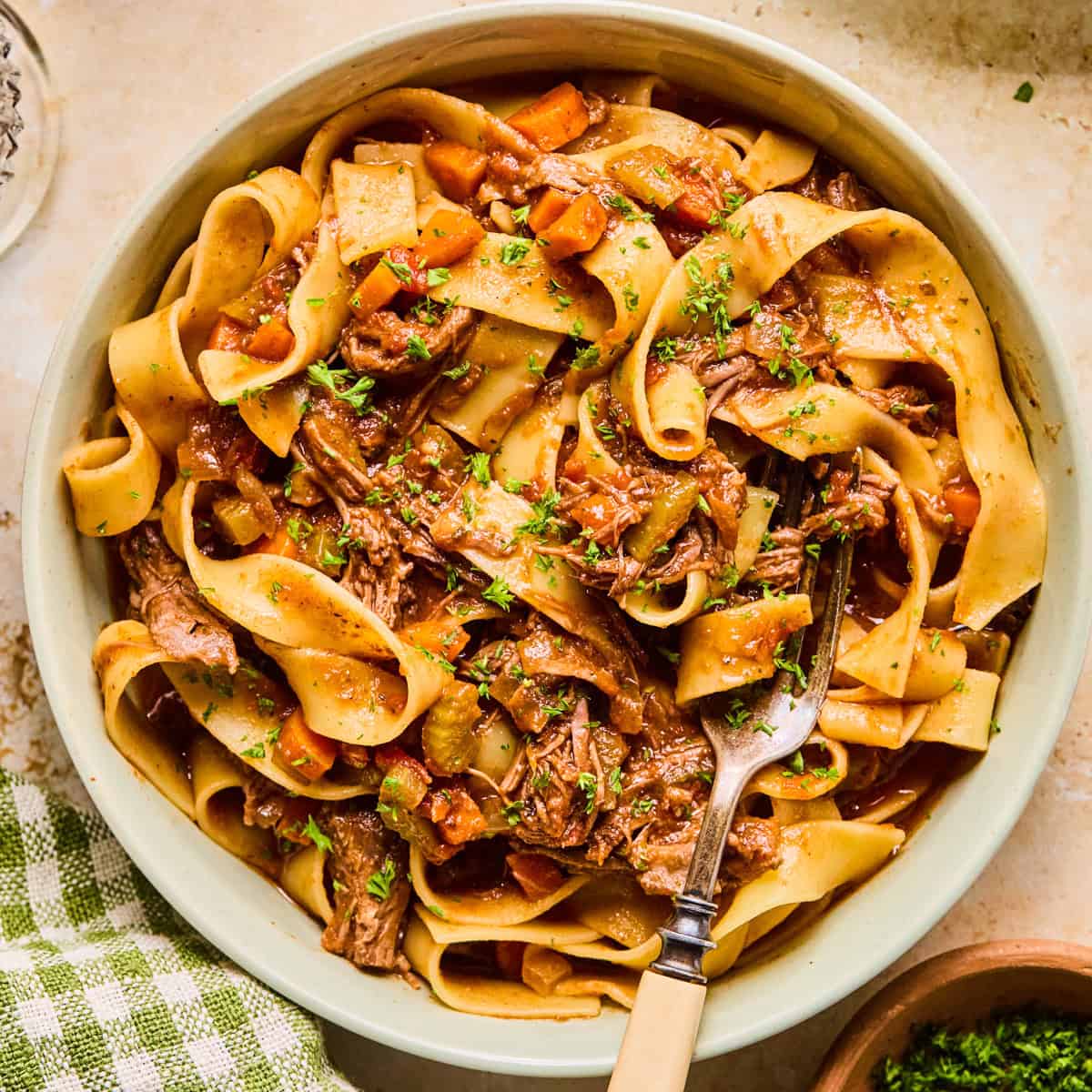 Crockpot Short Rib Ragu With Red Wine Tomato Sauce