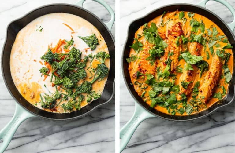 Thai-Inspired Salmon Coconut Curry with Pan-Seared Salmon