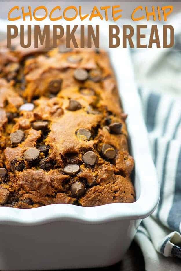 Chocolate Chip Pumpkin Bread With Warm Spice and Melted Chocolate