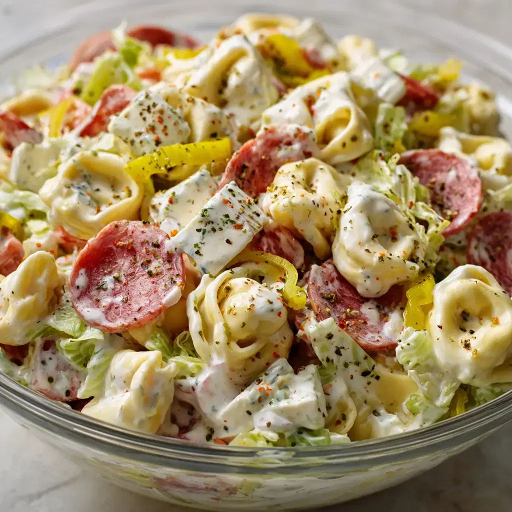 Italian Grinder Tortellini Salad with Creamy Herb Dressing