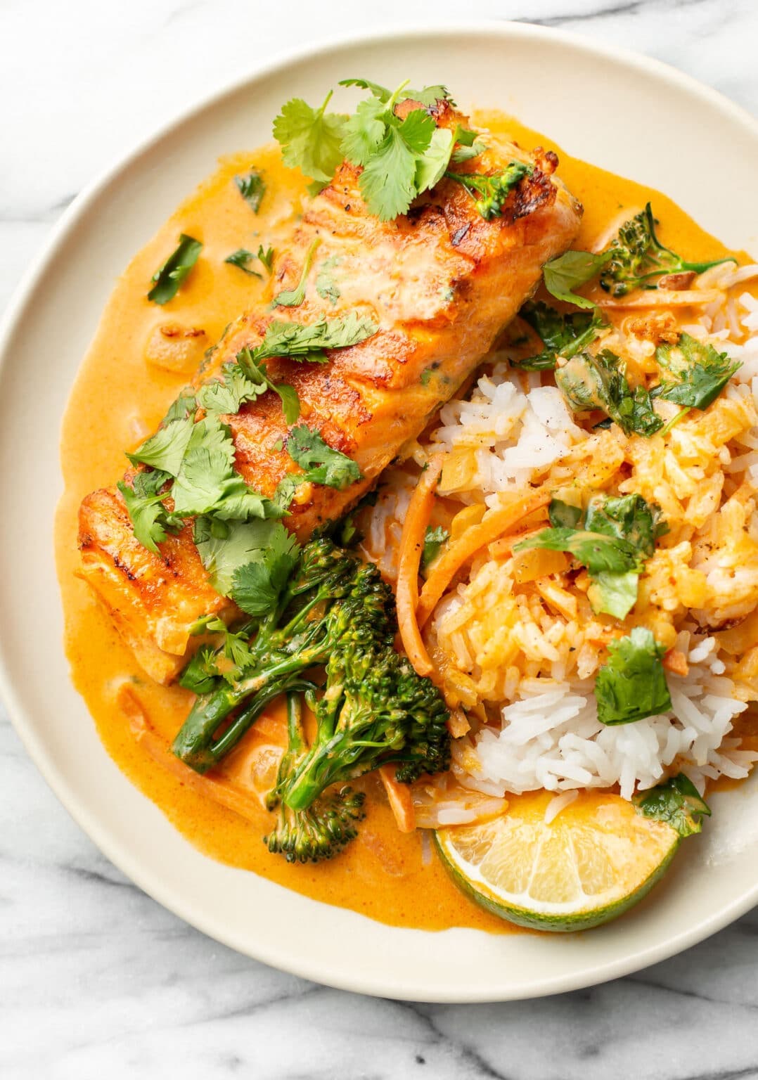 Thai-Inspired Salmon Coconut Curry with Pan-Seared Salmon