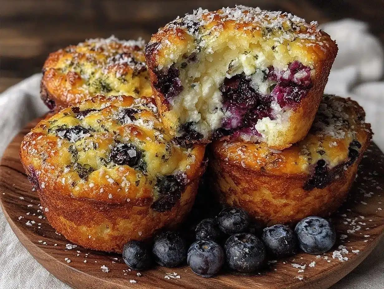 Fluffy Blueberry Cottage Cheese Muffins: High-Protein Breakfast Treat