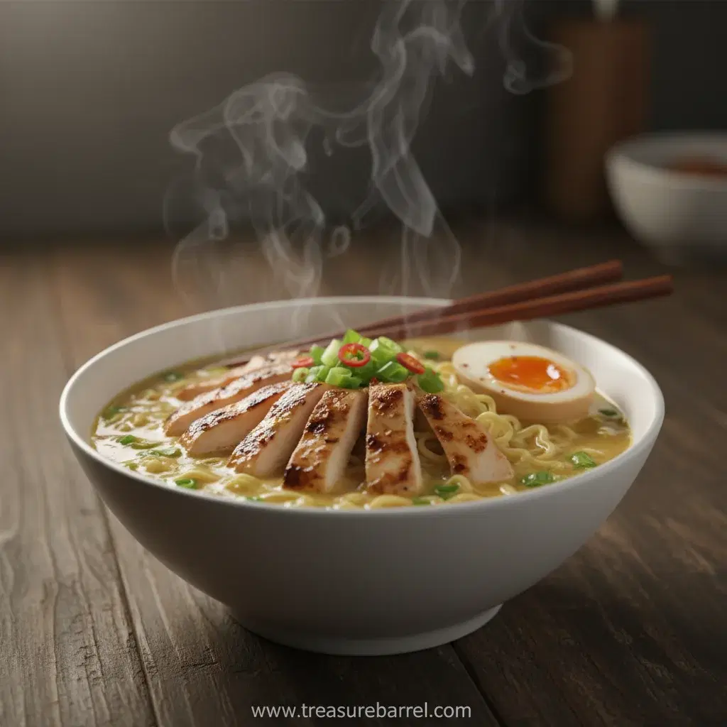 Creamy Garlic Chicken Ramen: A Hearty Fusion of Comfort and Flavor