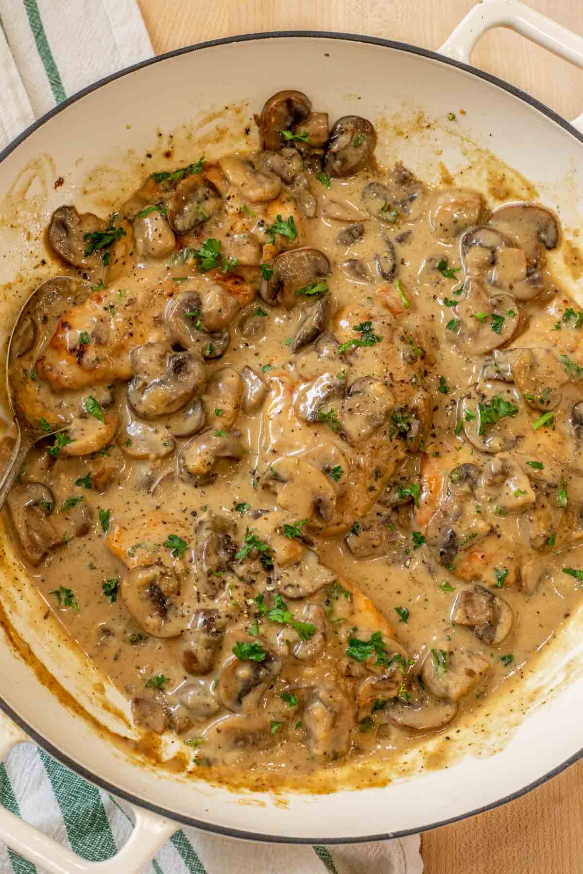 Chicken Marsala with Golden Cutlets and Creamy Mushroom Sauce