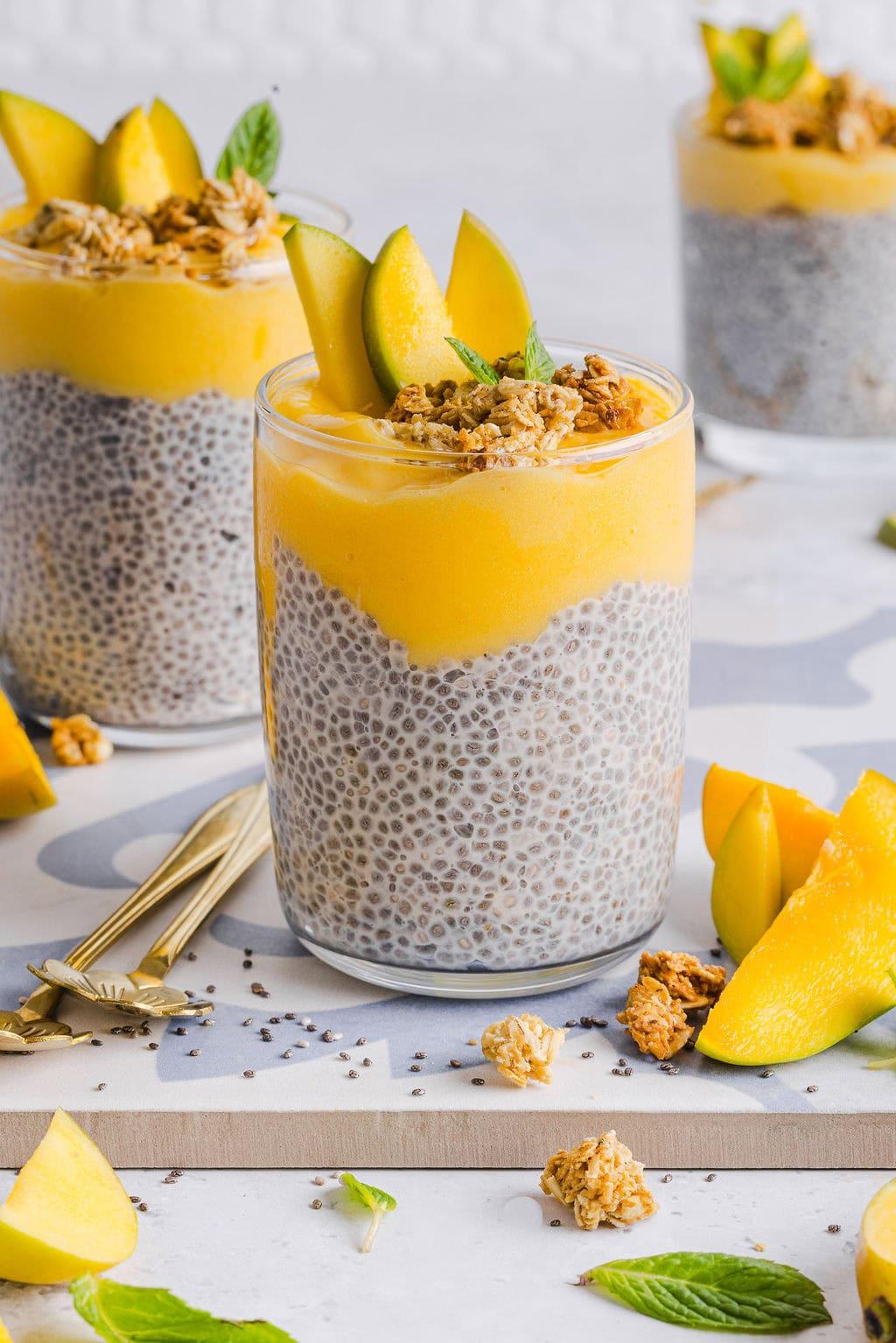 Mango Chia Pudding with Real Mango Puree