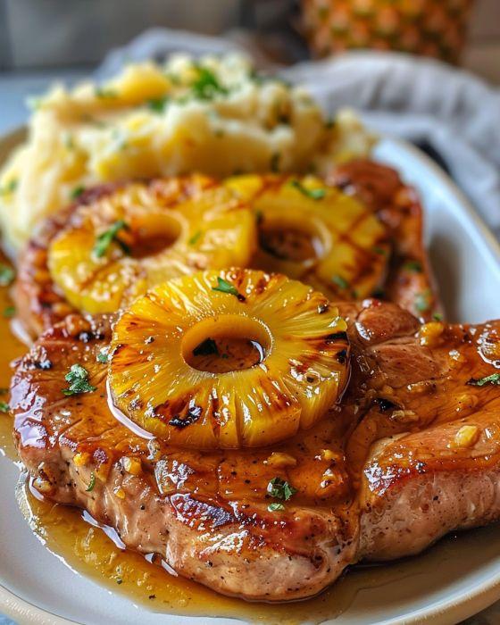 Brown Sugar Pineapple Pork Chops