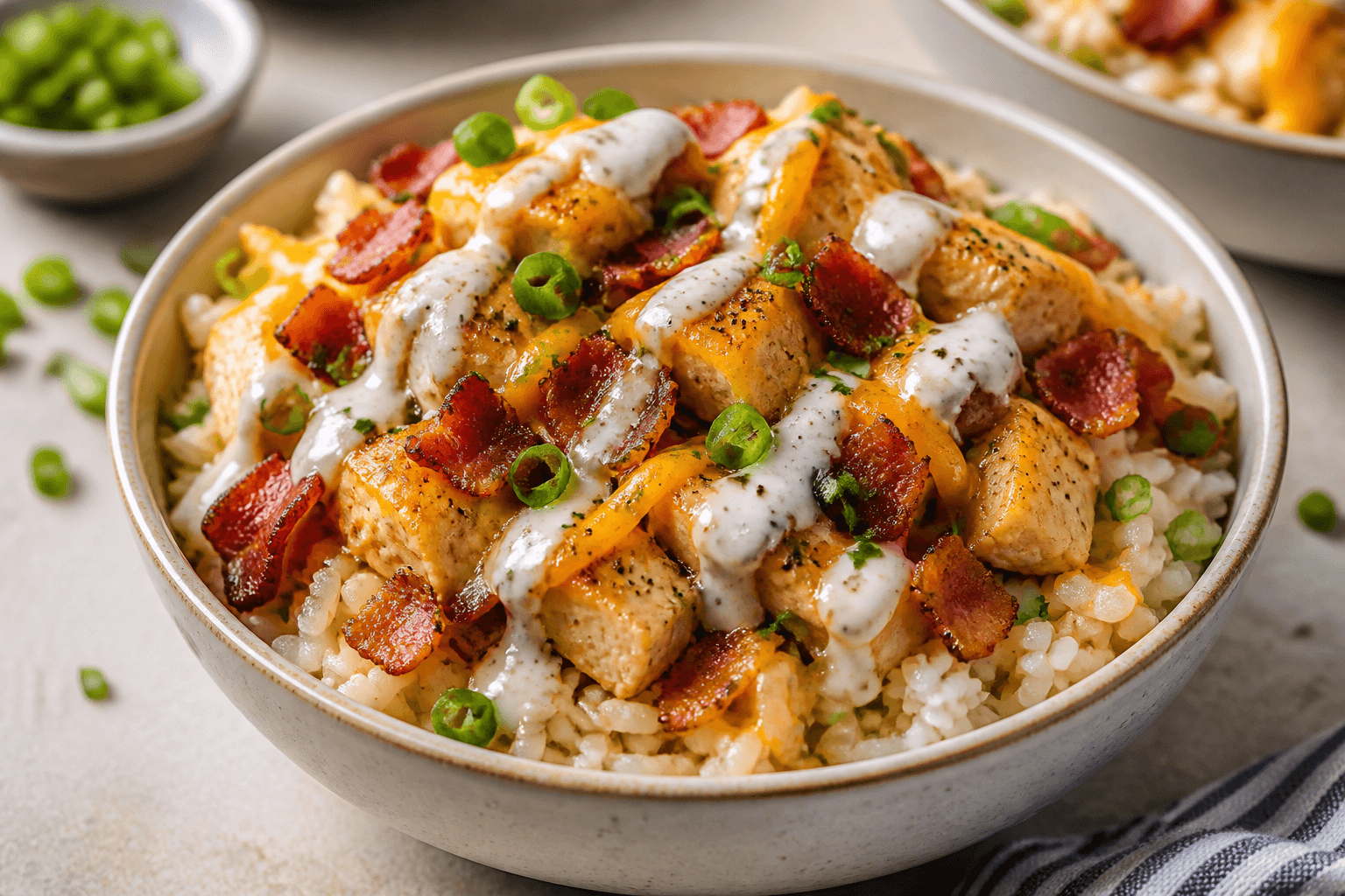 Chicken Bacon Ranch Rice Bowls: Creamy, Crispy Comfort Food for Busy Nights