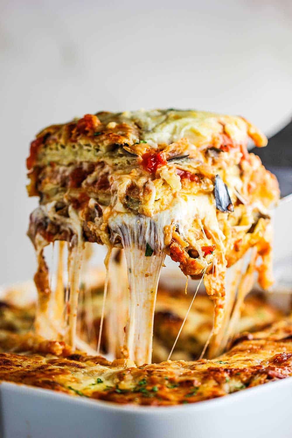 Authentic Eggplant Parmesan with Homemade Marinara and Fresh Mozzarella